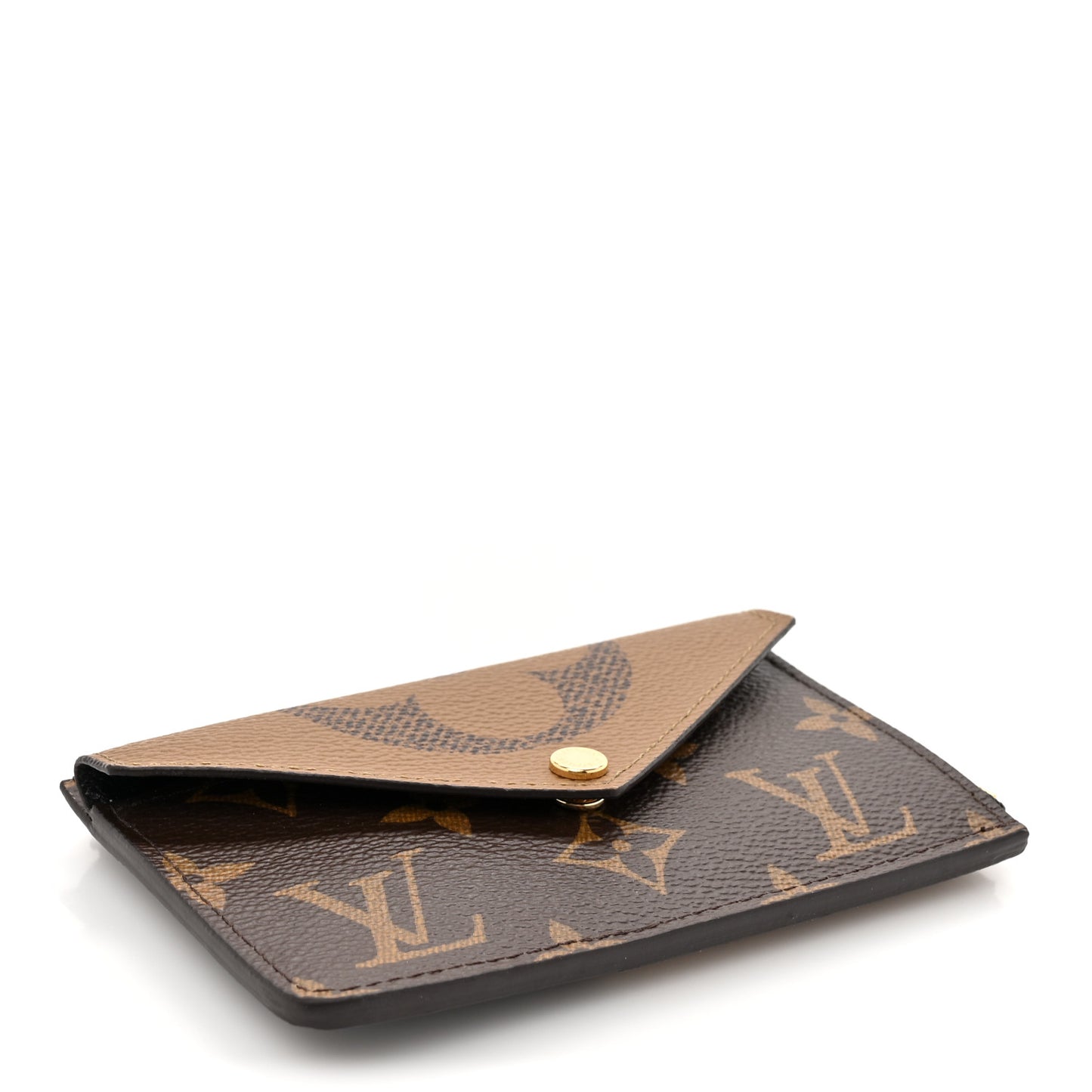 Reverse Monogram Recto Verso Card Holder Brown