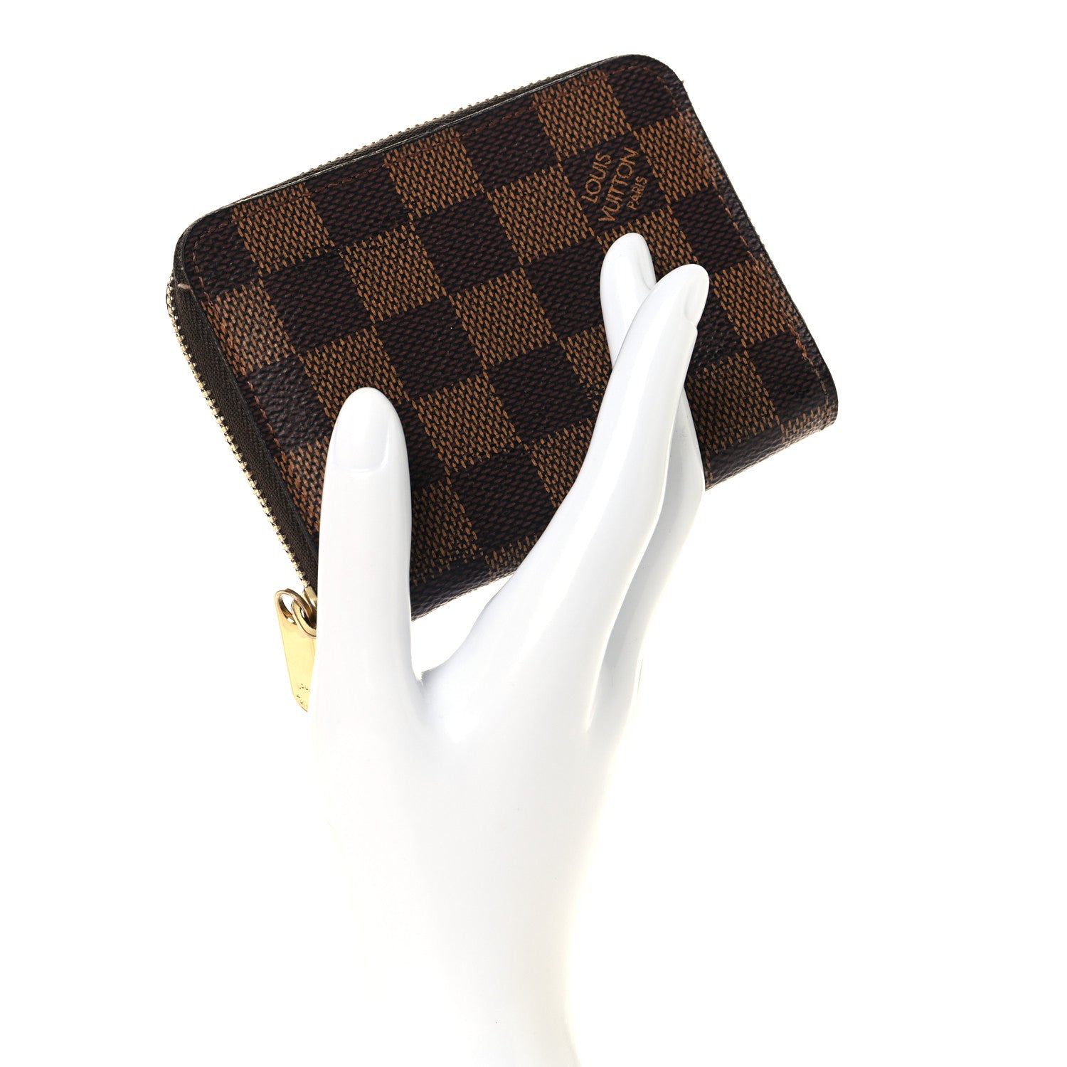 Louis Vuitton Damier Ebene Zippy Coin Purse Rose Ballerine 2 of 7