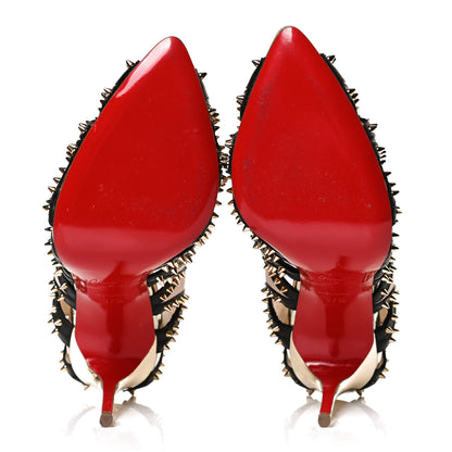 Christian Louboutin Kid Suede Specchio Spiked Circus City 100 Pumps 37.5 Ballerina 7 of 10