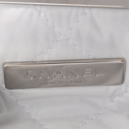 Chanel Shearling Sheepskin Lambskin Quilted Clutch With Chain White 7 of 10