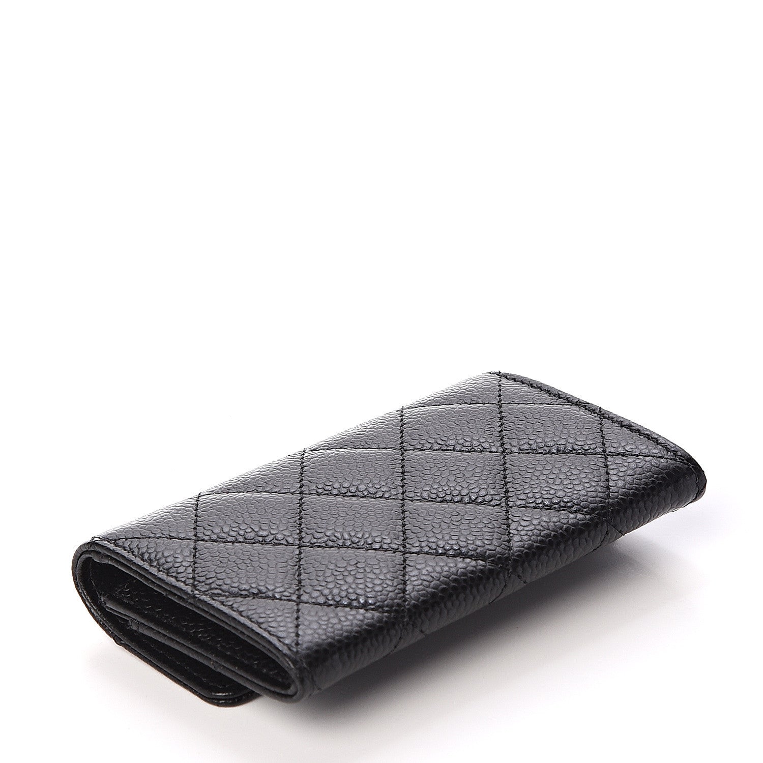 Chanel Caviar Quilted Flap Card Holder Wallet Black 3 of 10