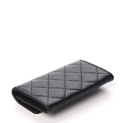 Chanel Caviar Quilted Flap Card Holder Wallet Black 3 of 10