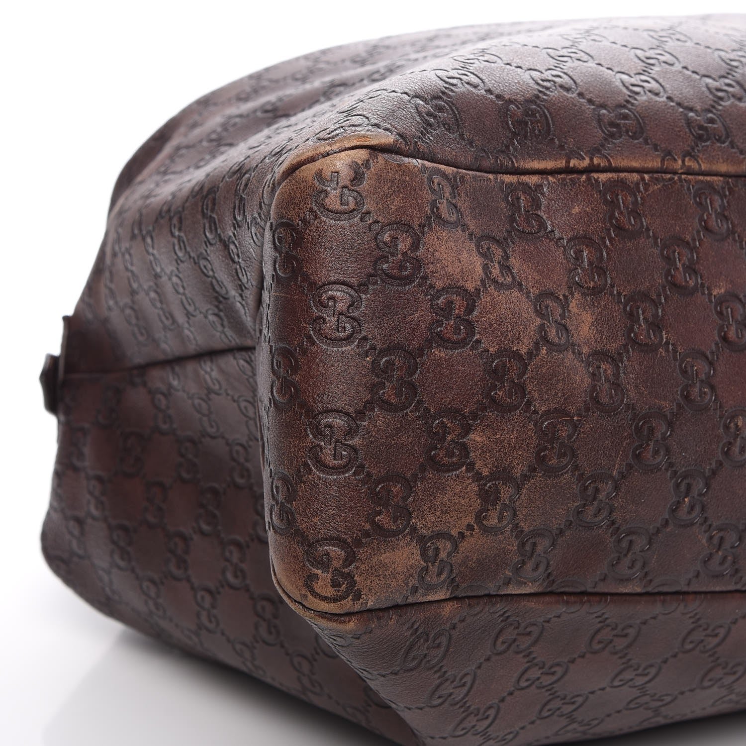 Gucci Guccissima Large Horsebit Chain Hobo Chocolate Brown 12 of 15