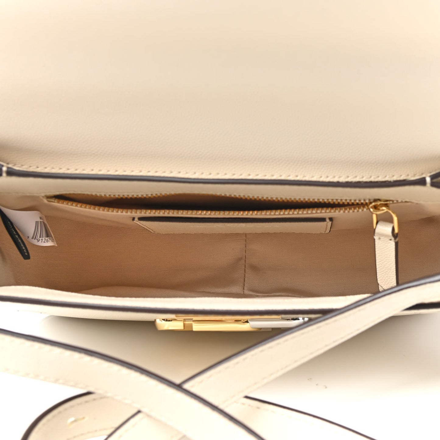 Textured Calfskin The J Link Shoulder Bag Ivory