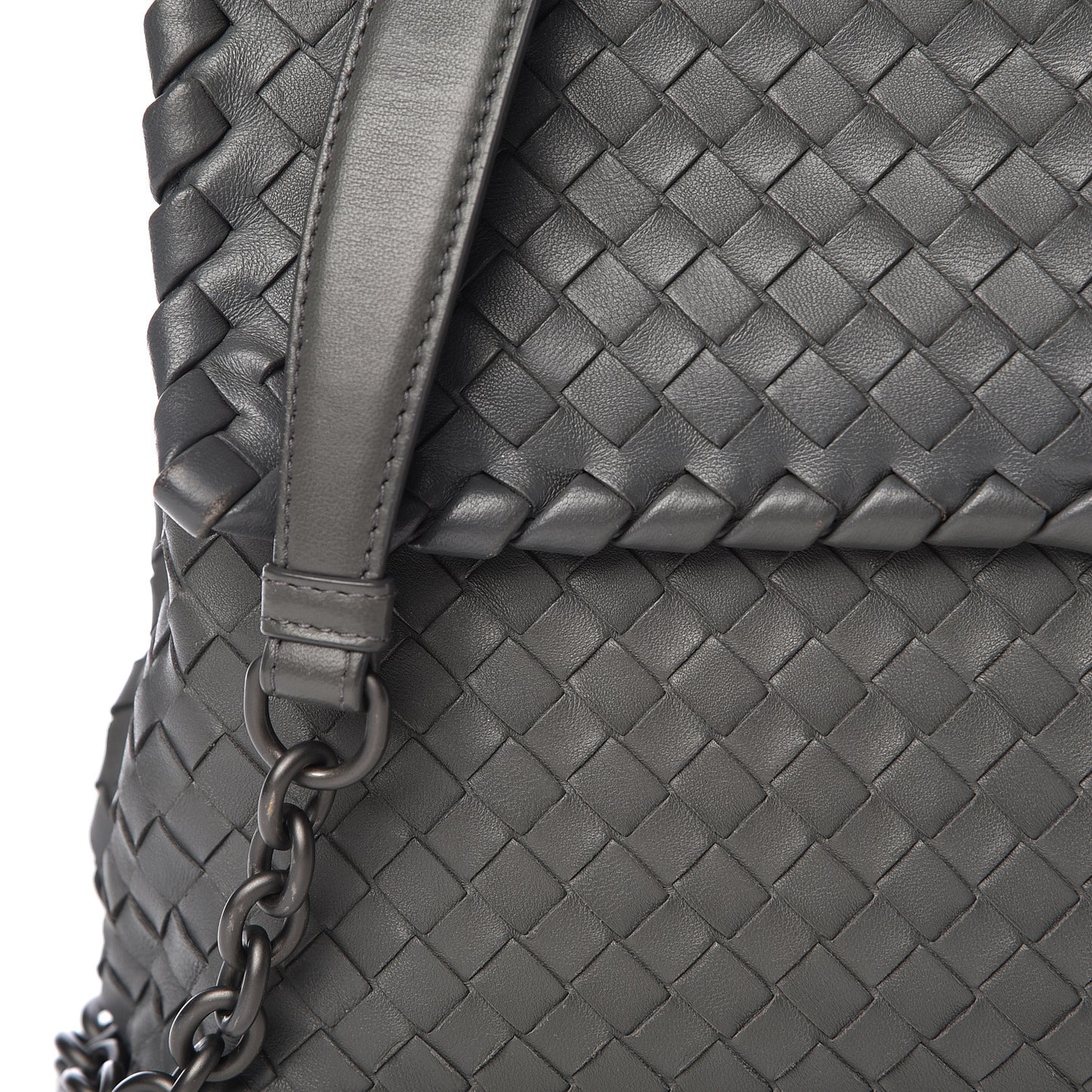 Nappa Intrecciato Large Olimpia Bag Light Grey