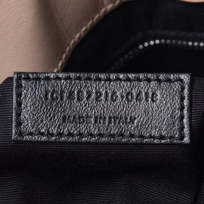 Saint Laurent Calfskin Y Quilted Monogram Medium Loulou Chain Satchel Nude Powder 7 of 9