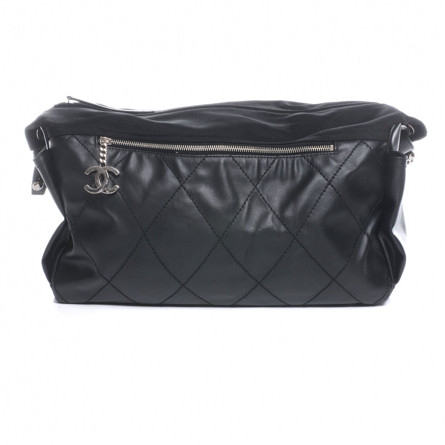 Coated Canvas Paris Biarritz Hobo Black