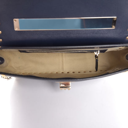 Valentino Garavani Vitello Rockstud Chain Strap Shoulder Bag Marine 5 of 7