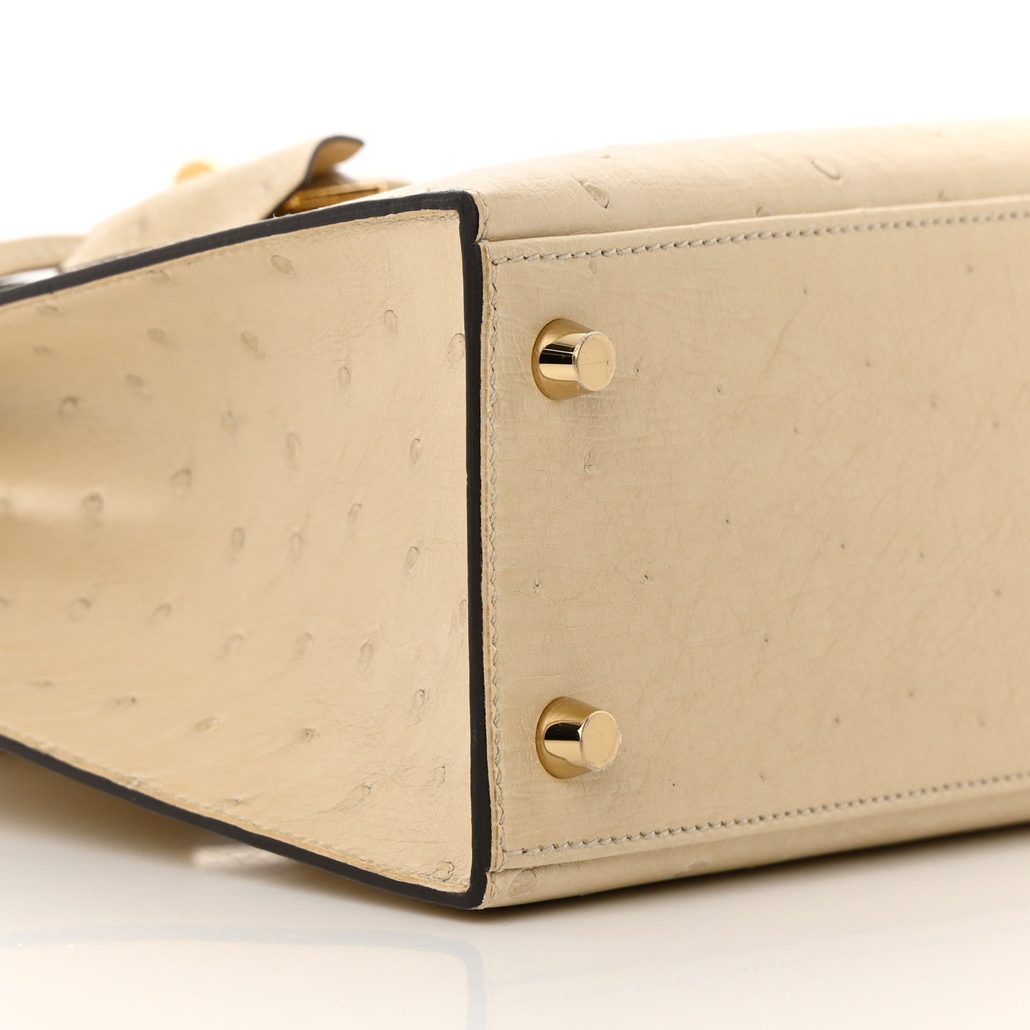 Hermes Ostrich Kelly Sellier 25 Parchemin 9 of 11