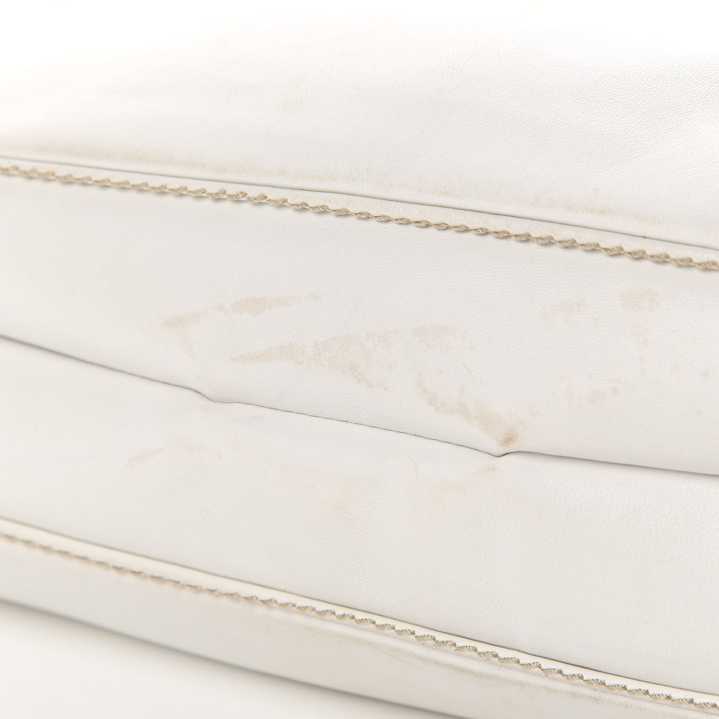 Smooth Lambskin Braided Hobo White