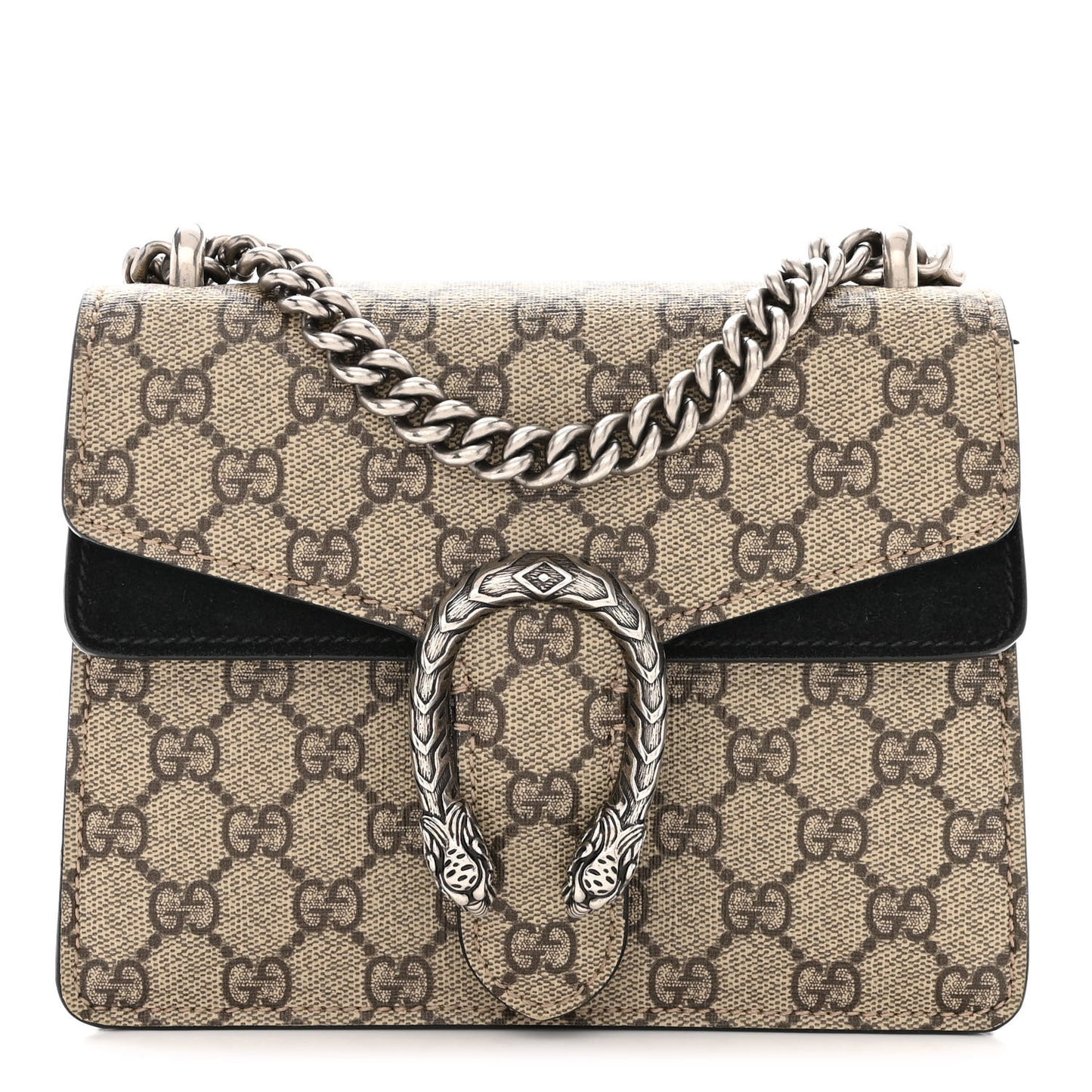 GG Supreme Monogram Mini Dionysus Shoulder Bag Black