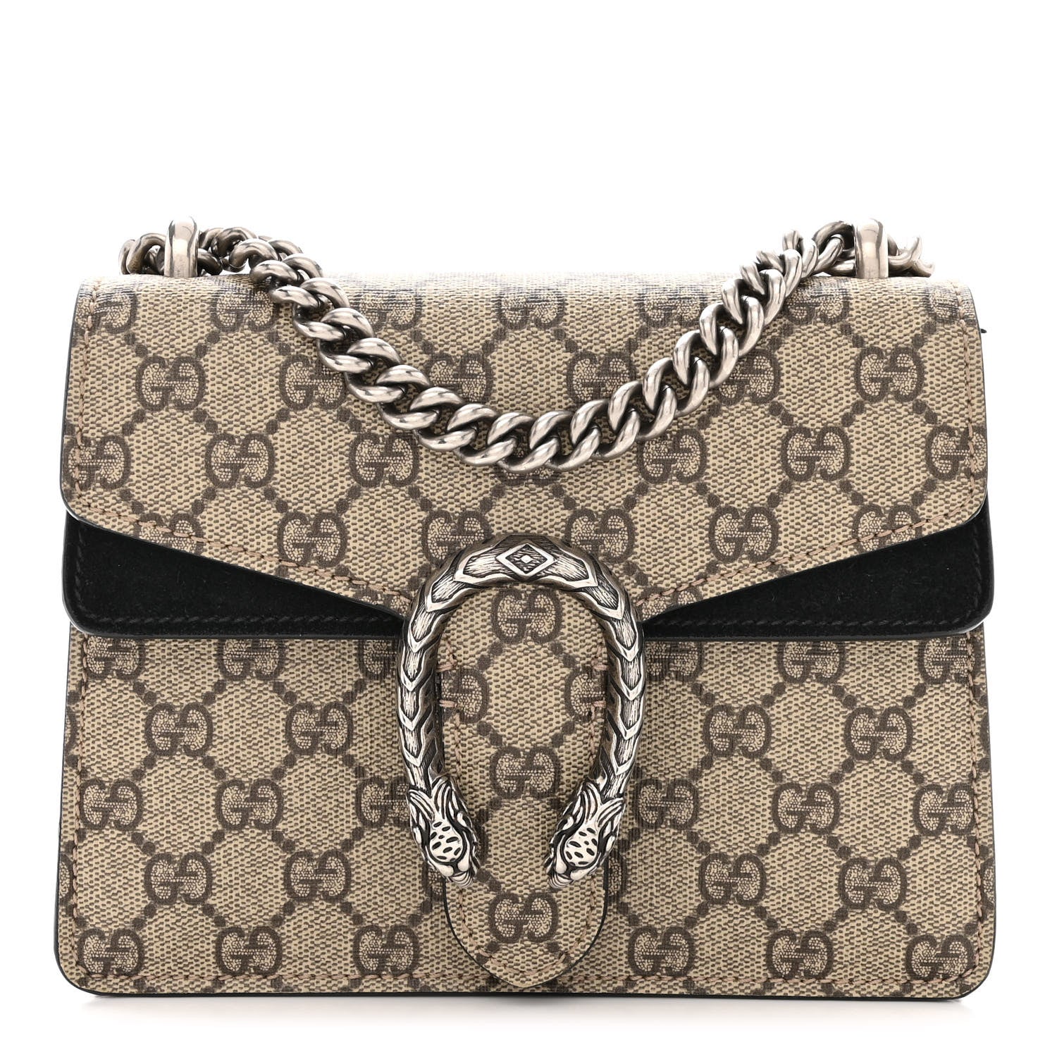 Gucci GG Supreme Monogram Mini Dionysus Shoulder Bag Black 1 of 11