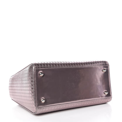 Christian Dior Metallic Patent Micro-Cannage Medium Lady Dior Pink 5 of 17