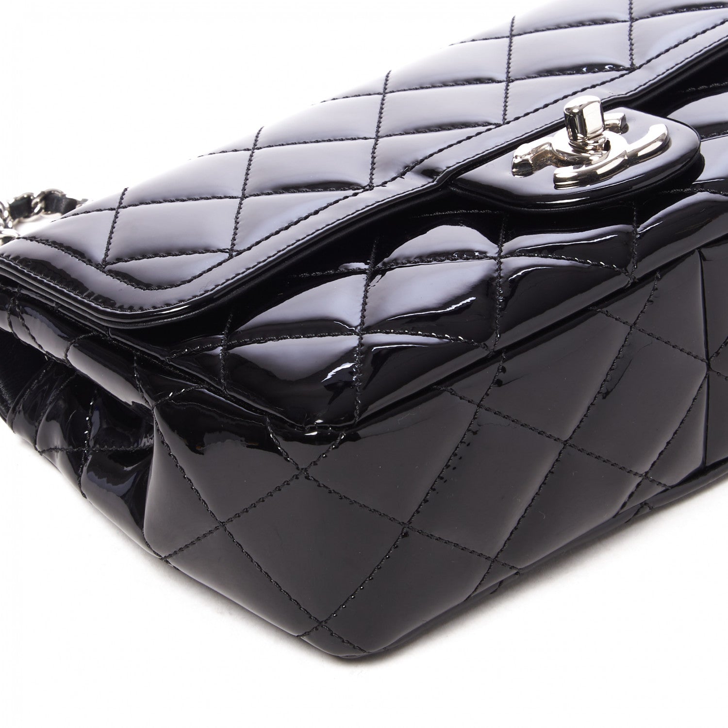 Chanel Patent Quilted Small Coco Shine Flap Black 6 of 9
