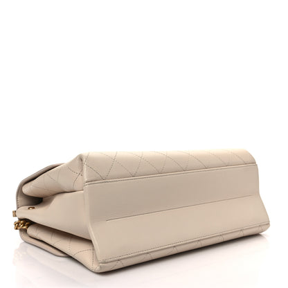 Chanel Lambskin Stitched Coco Luxe Small Flap Beige 3 of 8