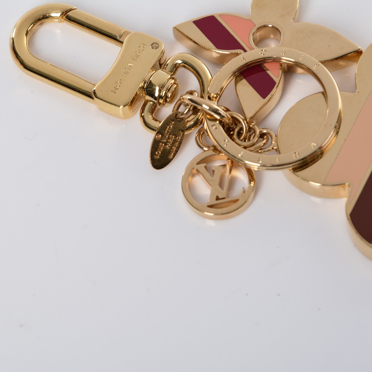 Louis Vuitton Stripes Flowers Bag Charm 5 of 5