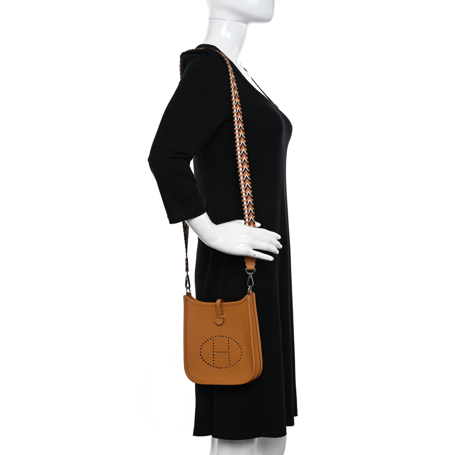 Hermes Taurillon Clemence Allegro Evelyne TPM Sesame 2 of 11