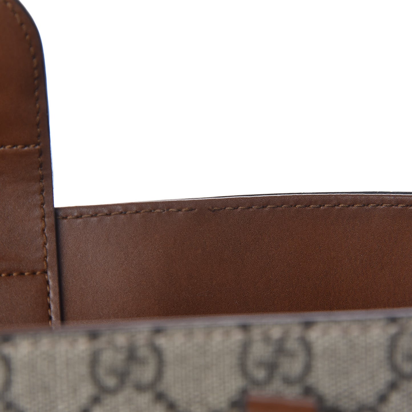 Soft GG Supreme Monogram Small Crossbody Tote Beige Cuir