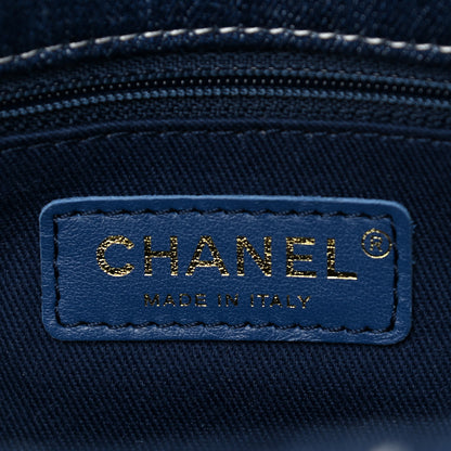 Chanel Denim Quilted Medium Denim Trip Single Flap Blue 6 of 11