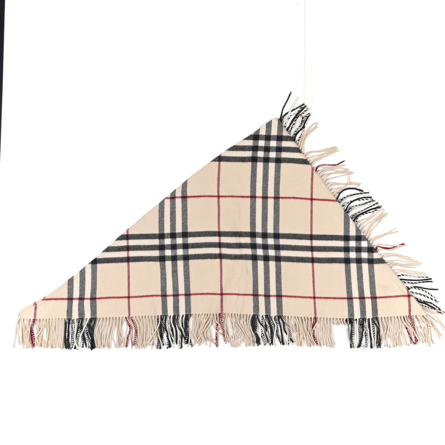 Burberry Wool Giant Check Cape Scarf Ivory 1 of 3