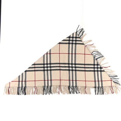 Burberry Wool Giant Check Cape Scarf Ivory 1 of 3