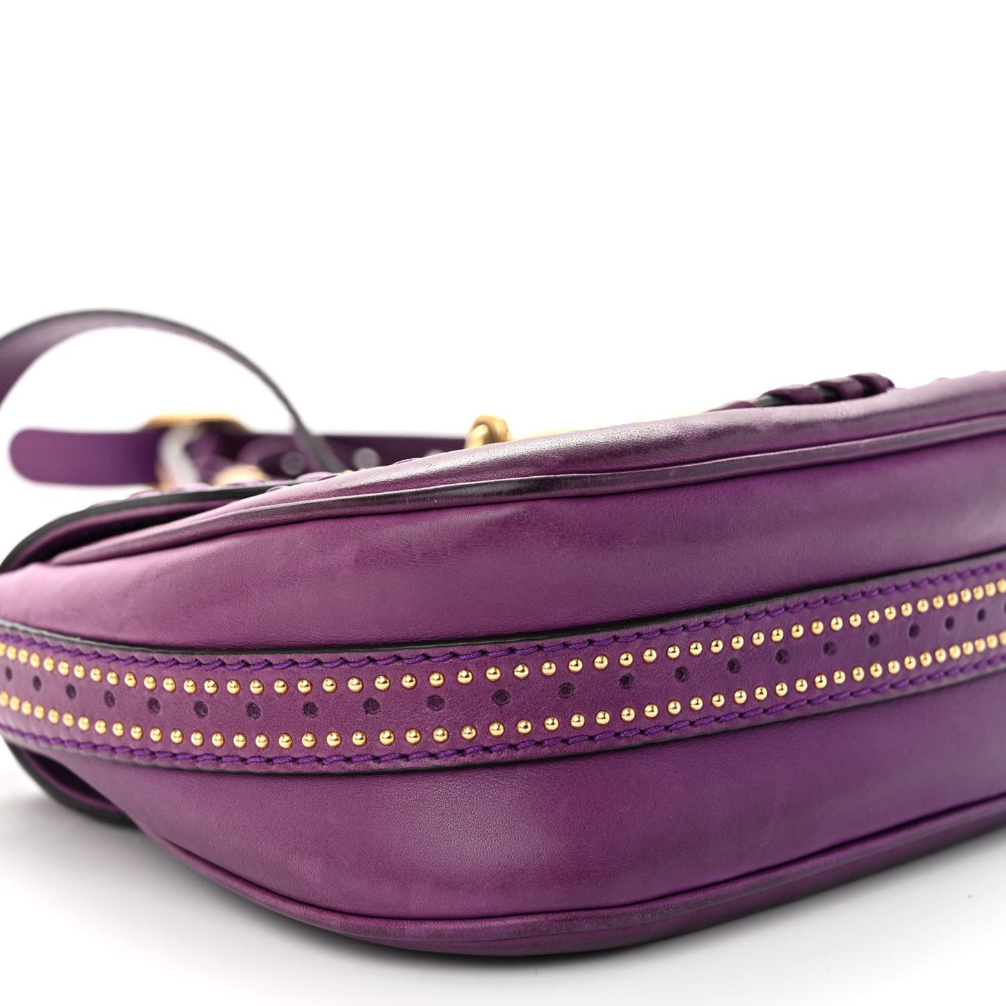 Calfskin Small Snaffle Bit Shoulder Bag Purple