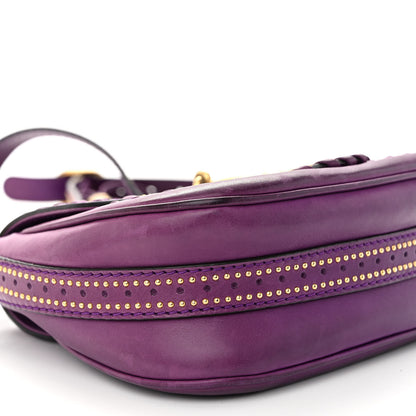 Gucci Calfskin Small Snaffle Bit Shoulder Bag Purple 9 of 11