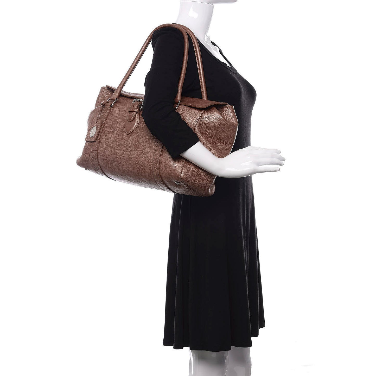 Cuoio Romano Selleria Large Linda Satchel Bronzo