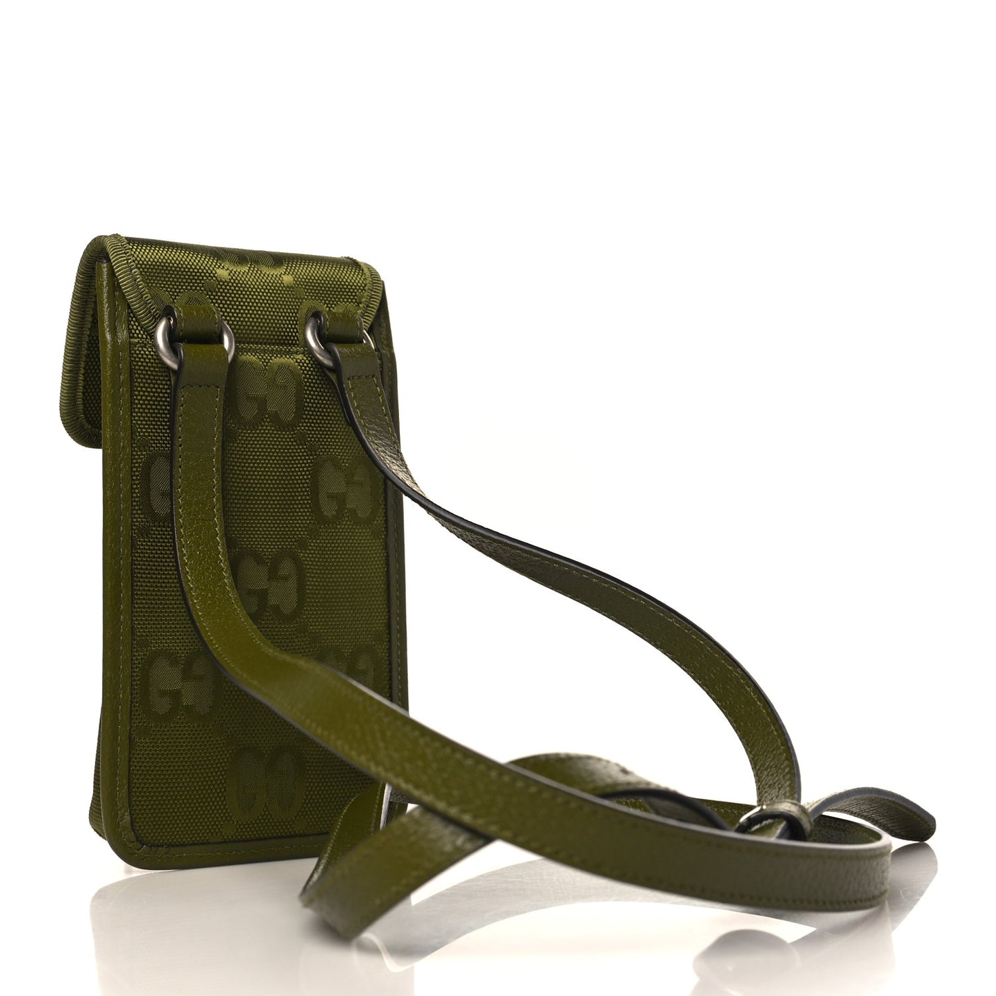 Econyl Nylon Monogram Off The Grid Mini Shoulder Bag Juniper Green