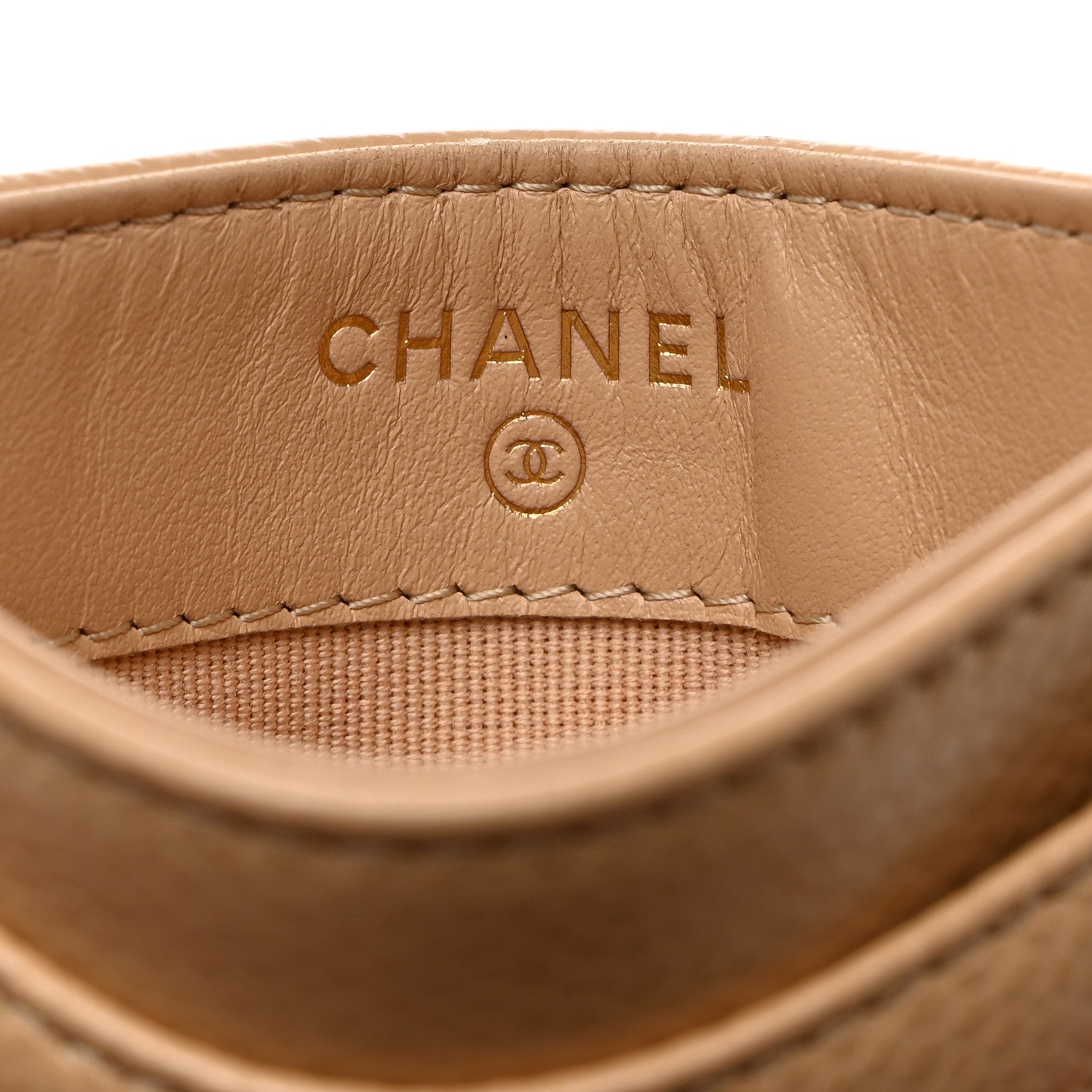 Chanel Caviar Quilted Card Holder Beige 6 of 9