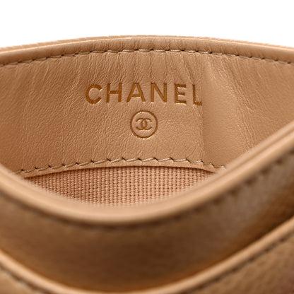 Chanel Caviar Quilted Card Holder Beige 6 of 9