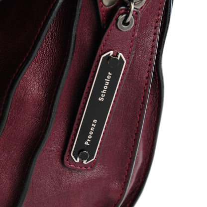 Proenza Schouler Lambskin Fringe PS1 Medium Satchel Burgundy 8 of 10