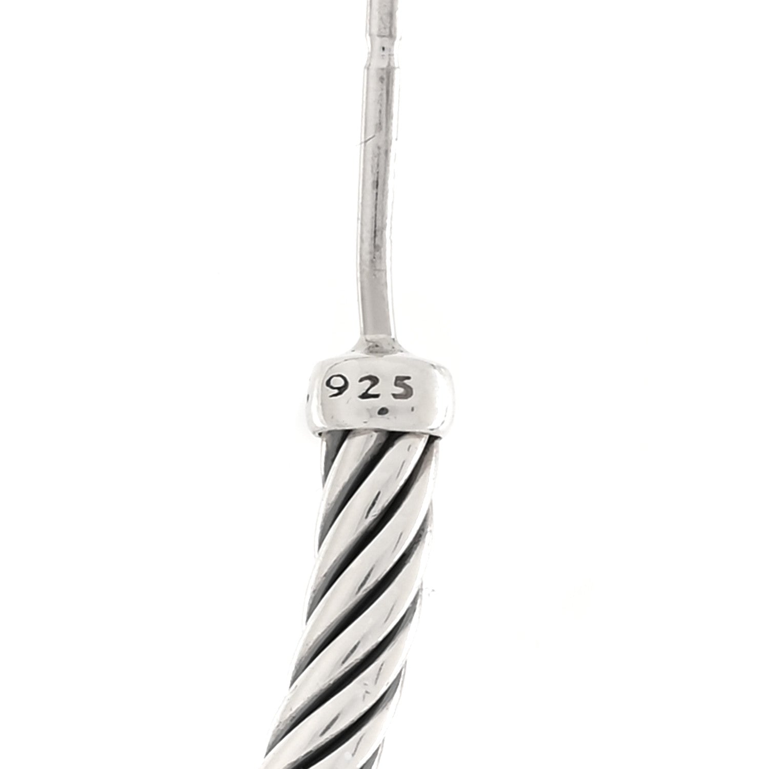 David Yurman Sterling Silver Medium Cable Classics Hoop Earrings 4 of 5