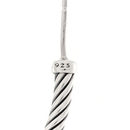 David Yurman Sterling Silver Medium Cable Classics Hoop Earrings 4 of 5