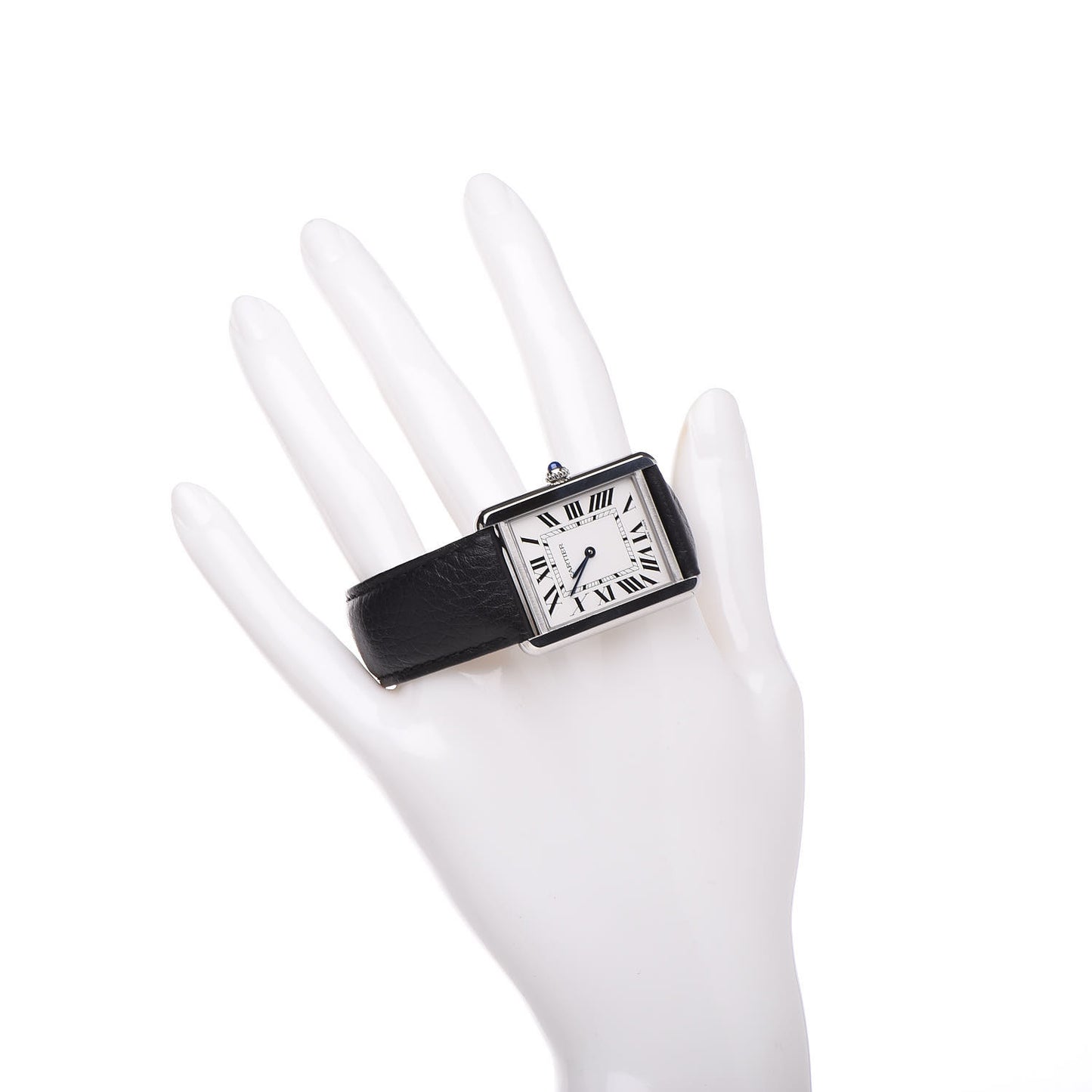 Stainless Steel Calfskin 27mm Tank Solo Quartz Watch
