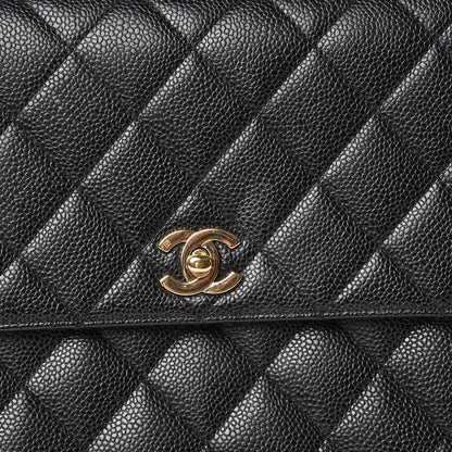 Chanel Caviar Quilted Jumbo Kelly Flap Black 8 of 11