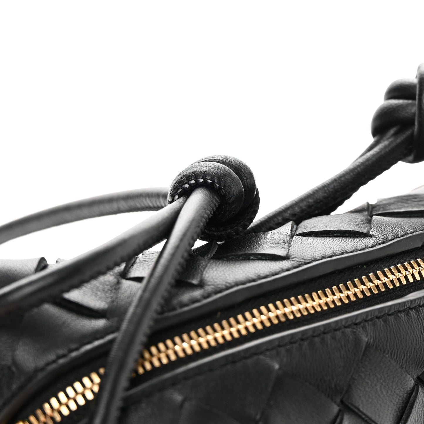 Nappa Intrecciato Mini Loop Camera Bag Black