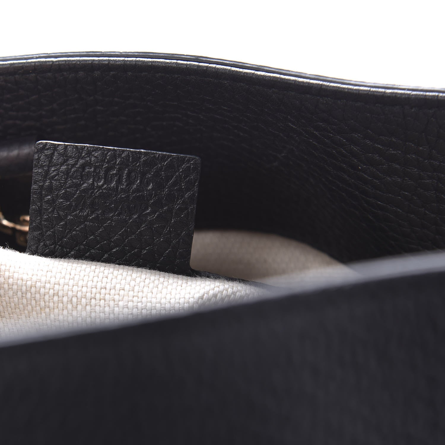 Gucci Pebbled Calfskin Medium Soho Chain Shoulder Bag Black 9 of 10