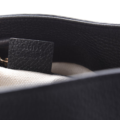Gucci Pebbled Calfskin Medium Soho Chain Shoulder Bag Black 9 of 10