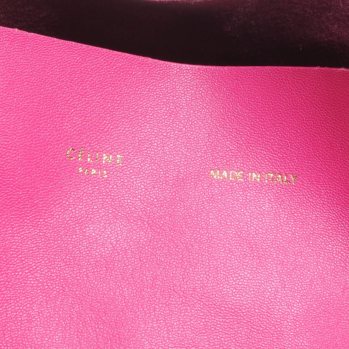 Leather Horizontal Cabas Fuschia