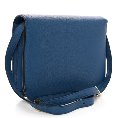 Celine Goatskin Medium Classic Box Flap Bag Deepsea 3 of 13