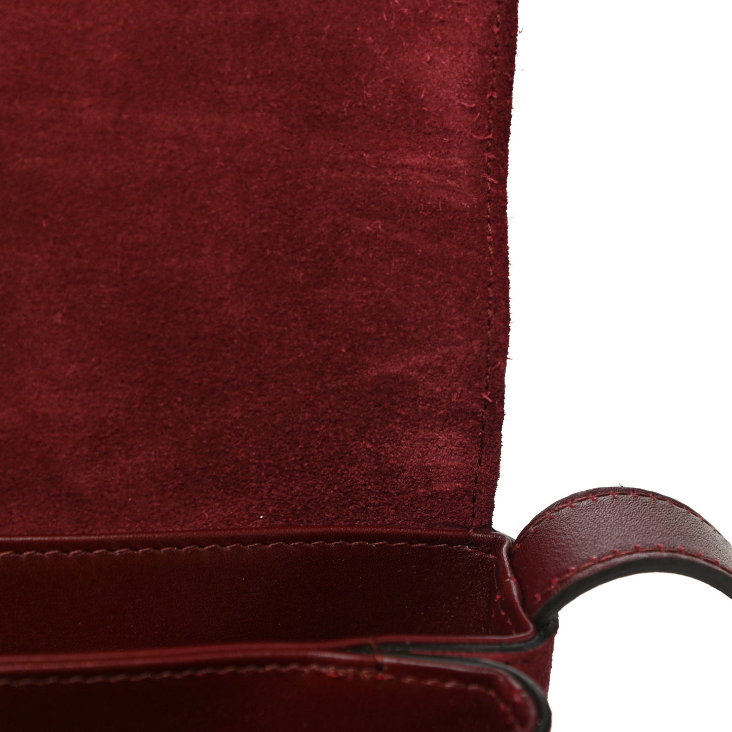 Suede Medium Arli Flap Shoulder Bag Vintage Bordeaux