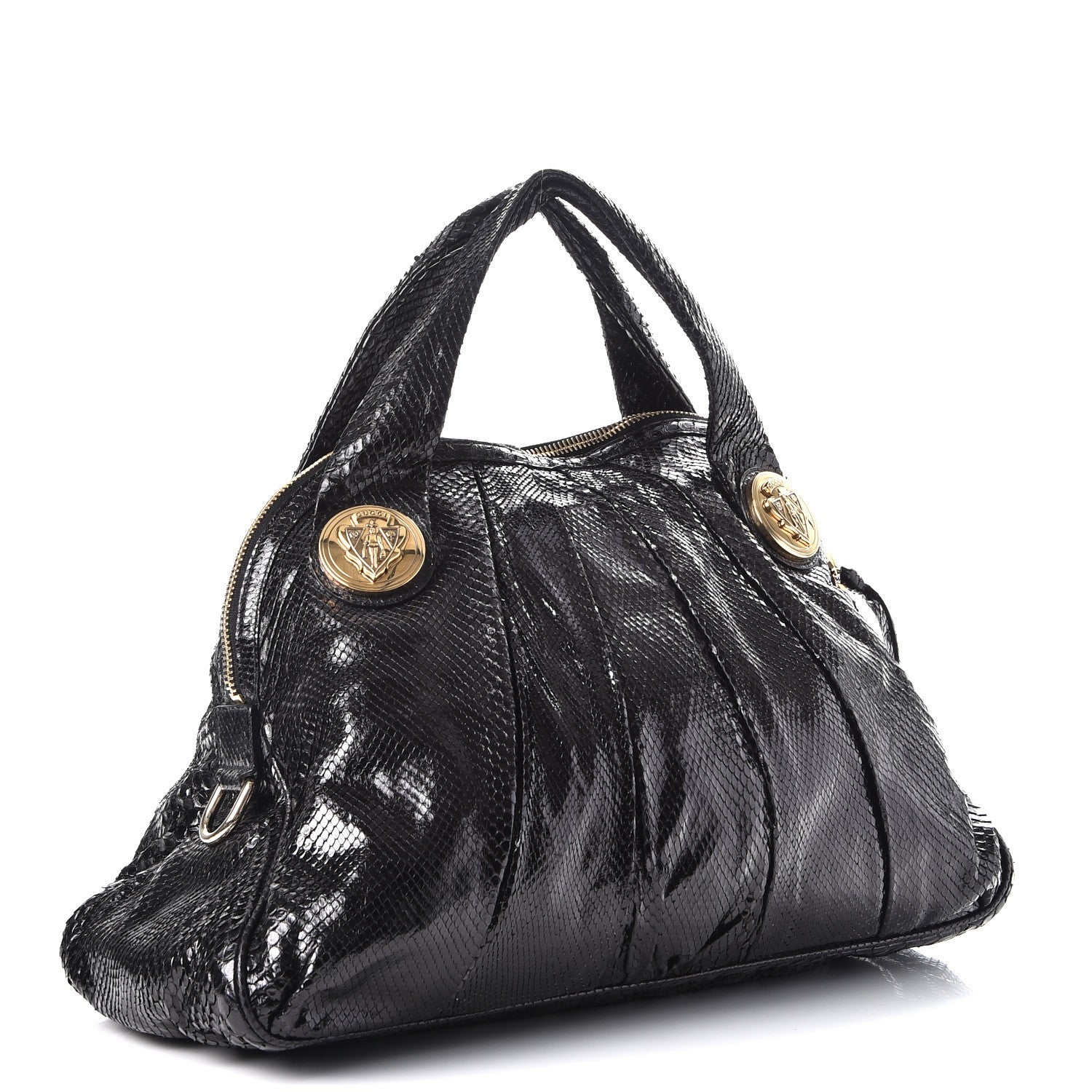 Gucci Python Medium Hysteria Top Handle Bag Black 3 of 7