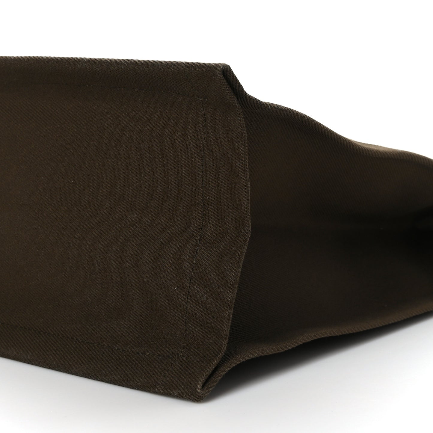 Linen Calfskin Rive Gauche North South Tote Khaki
