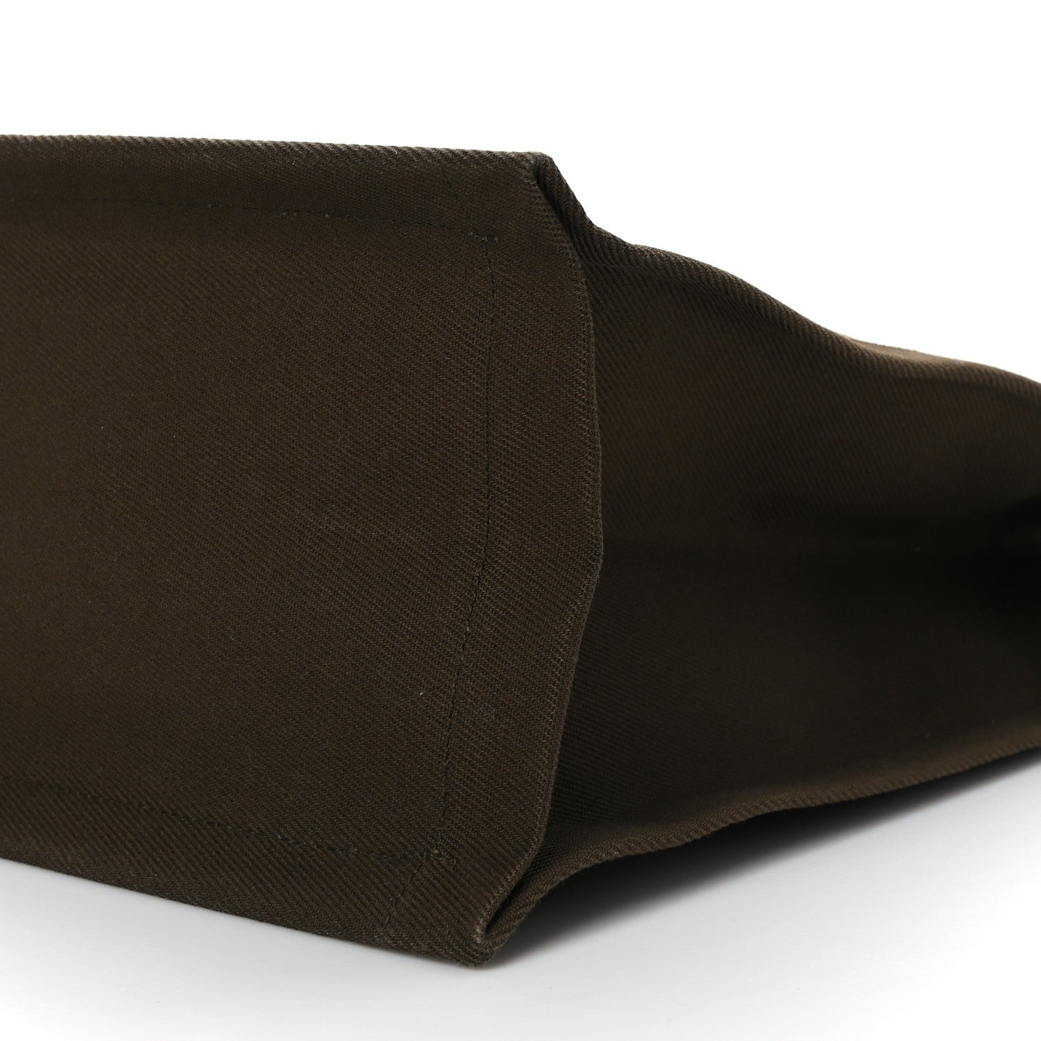Saint Laurent Linen Calfskin Rive Gauche North South Tote Khaki 9 of 9