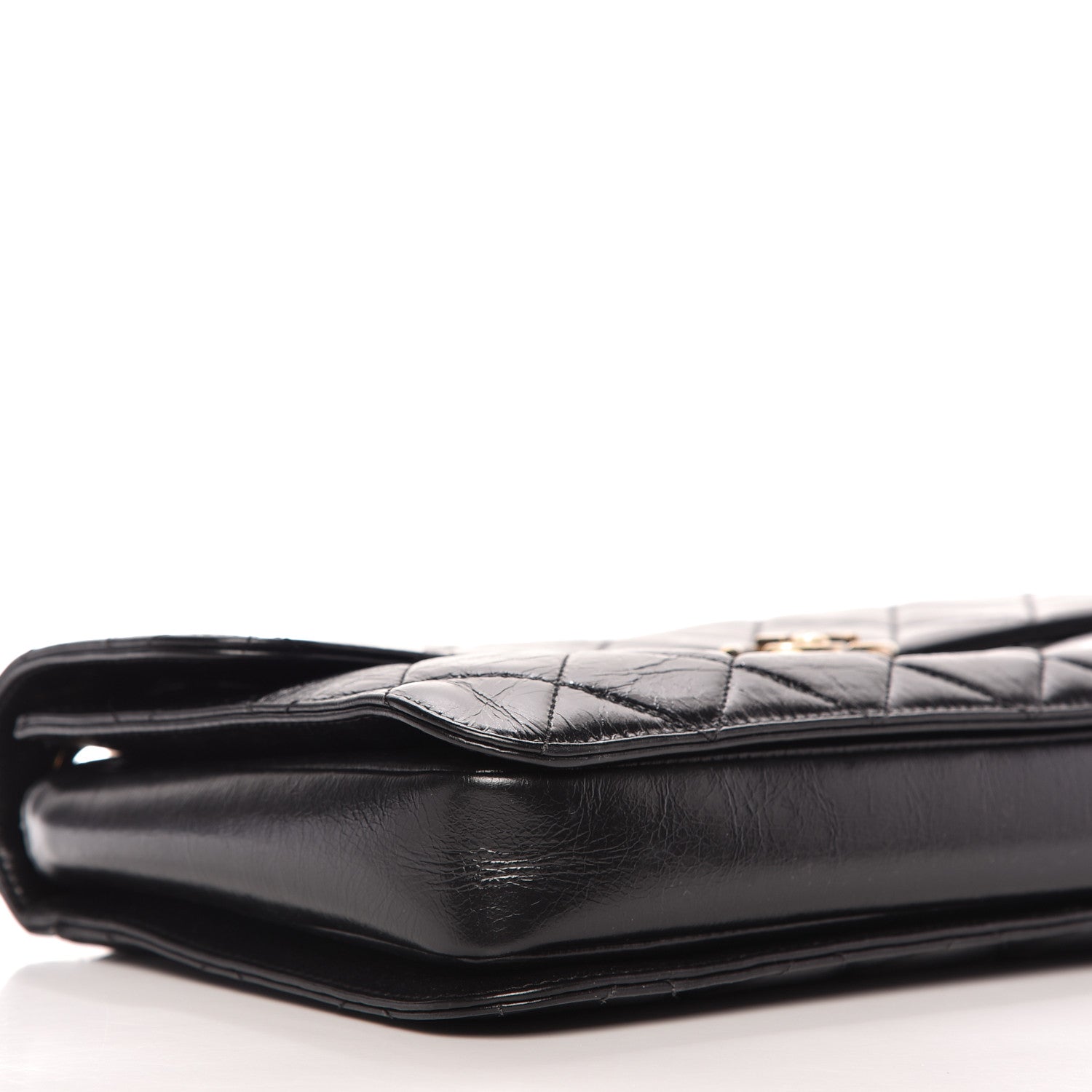 Chanel Glazed Calfskin Quilted Large Perfect Edge Flap Black 6 of 10