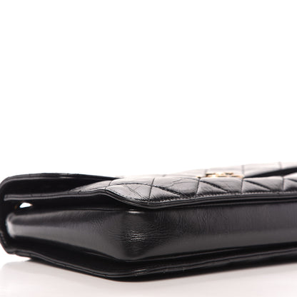 Chanel Glazed Calfskin Quilted Large Perfect Edge Flap Black 6 of 10
