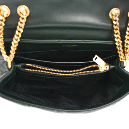 Saint Laurent Calfskin Y Quilted Monogram Small Loulou Chain Satchel Olive 5 of 11