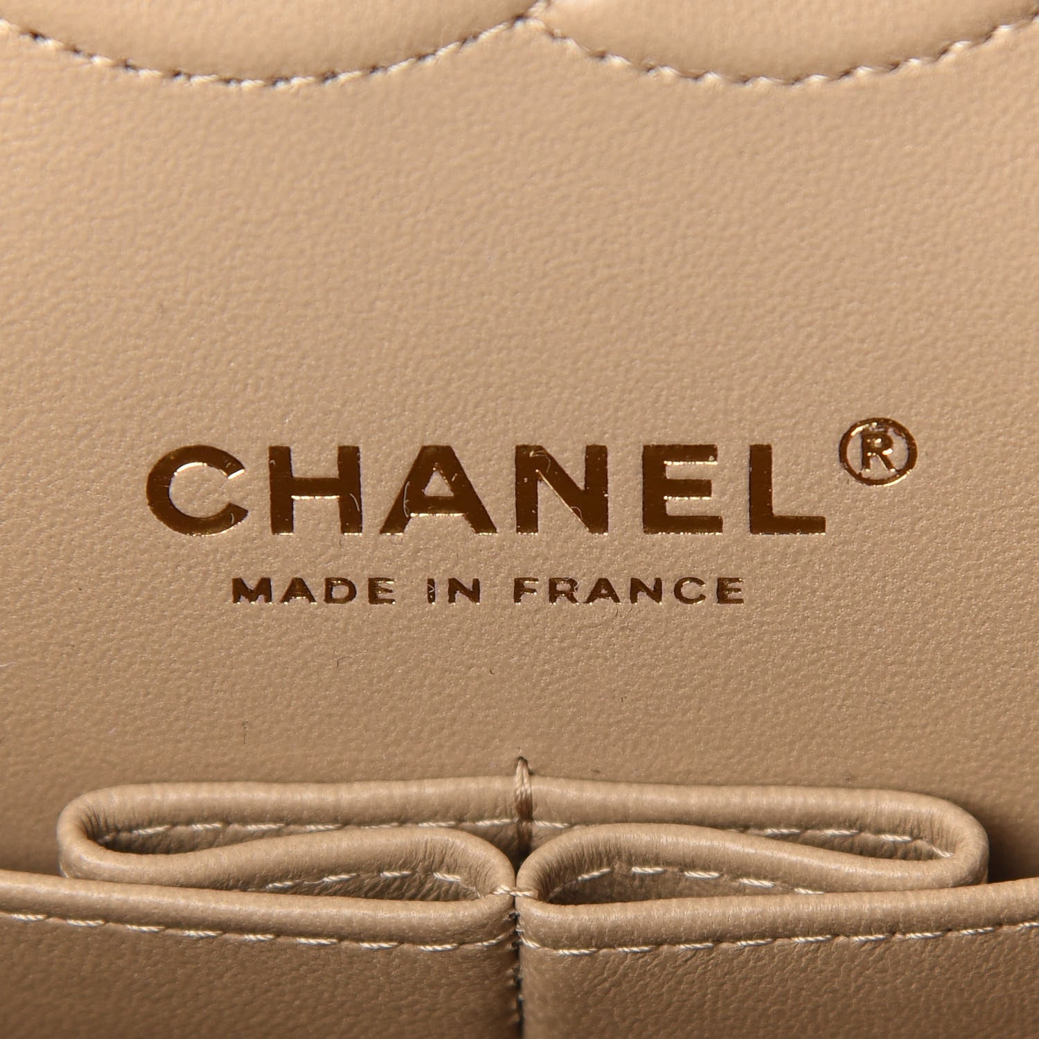 Chanel Iridescent Caviar Quilted Medium Double Flap Dark Beige 5 of 8