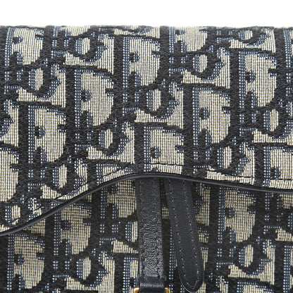 Christian Dior Oblique Saddle Belt Bag Blue 9 of 13